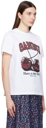 GANNI White Cherry T-Shirt