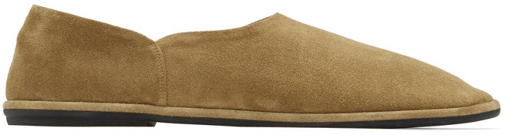 Photo: The Row Beige Suede Canal Loafers