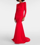 Alex Perry Gathered satin gown