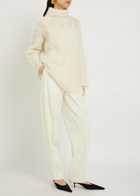 Joseph Aix Tapered Stretch-crepe Trousers Cream
