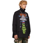 Vetements Black Russia Patchwork Turtleneck