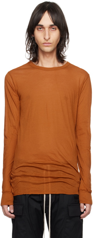 Photo: Rick Owens Orange Basic Long Sleeve T-Shirt