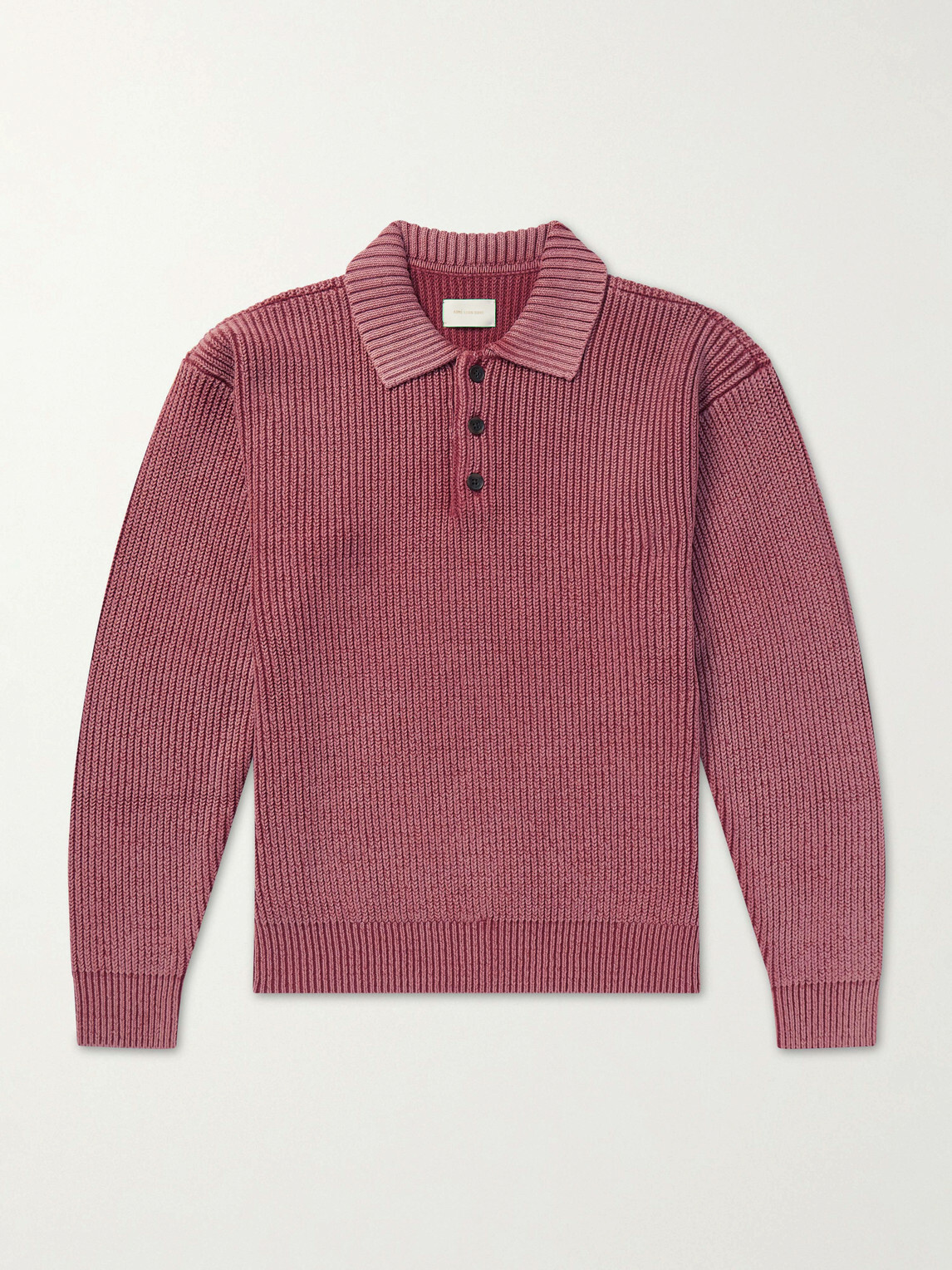Aimé Leon Dore - Knitted Cotton-Blend Polo Sweater - Red