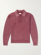 Aimé Leon Dore - Knitted Cotton-Blend Polo Sweater - Red