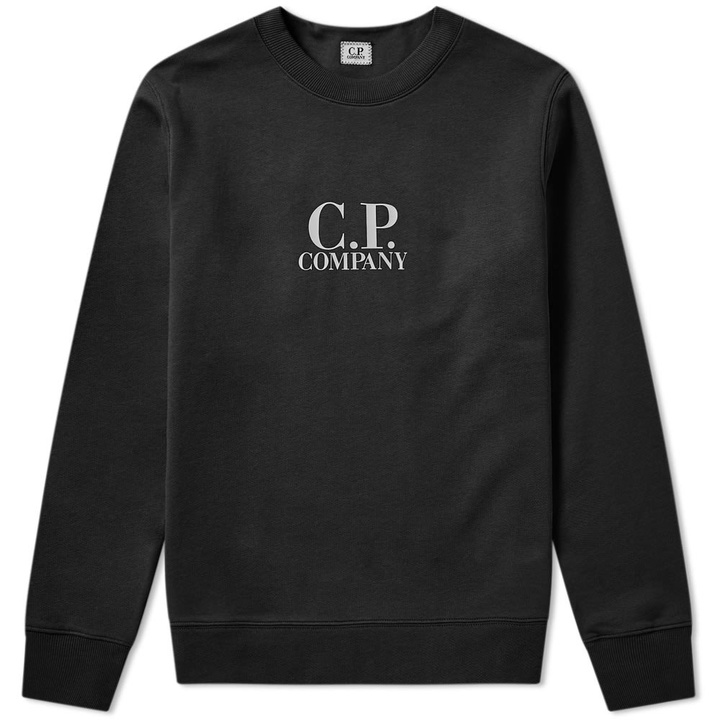 Photo: C.P. Company Heavyweight Logo Crew Sweat Black