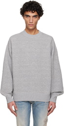 AMIRI Gray MA Quad Oversized Crew Sweatshirt