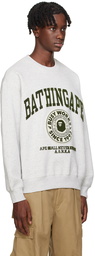 BAPE Gray College Sweatshirt