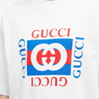 Gucci Men's Interlocking Box Logo T-Shirt in White