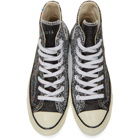 JW Anderson Black and White Converse Edition Glitter Chuck 70 High Sneakers