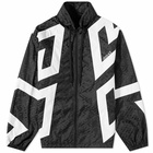 Versace Men's Greca Logo Padded Jacket in Black/White