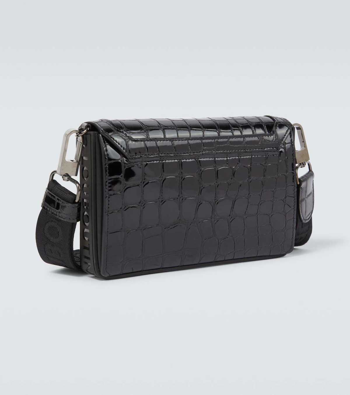 Christian Louboutin Explorafunk croc-effect patent leather shoulder bag