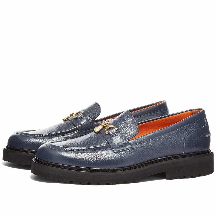 Photo: Vinnys Men's VINNY's x Soulland Palace Loafer in Midnight Blue Leather