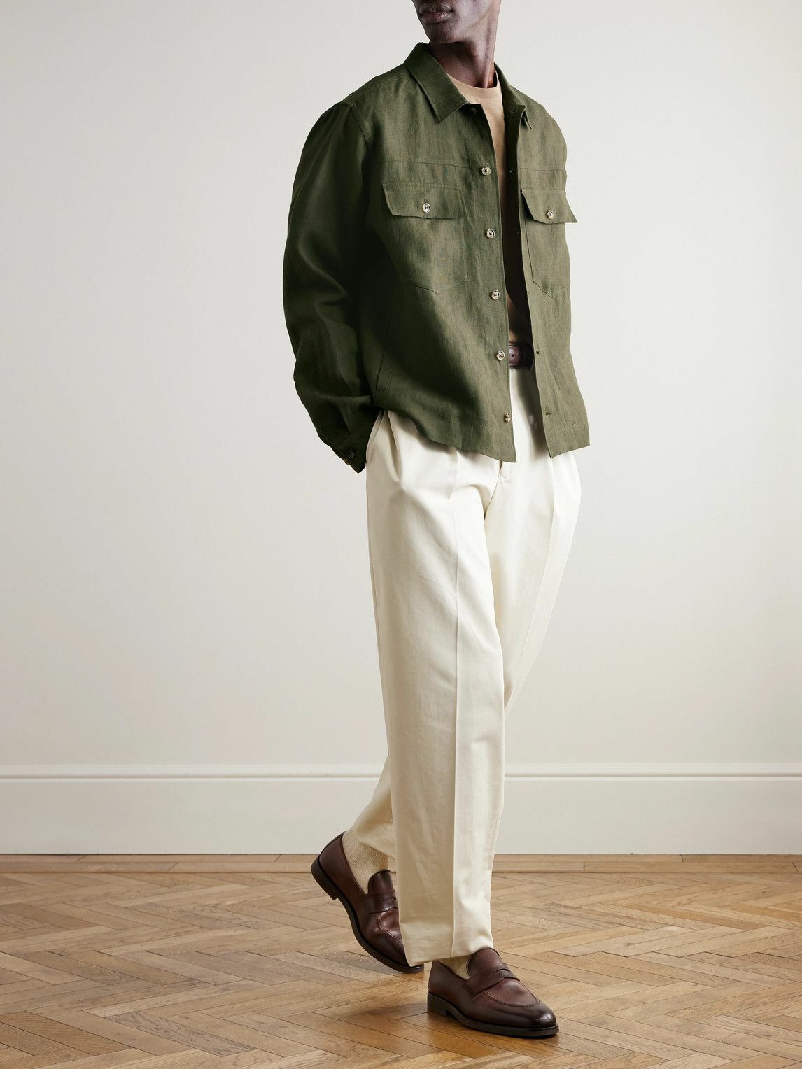Kingsman - Valstar Linen Shirt Jacket - Green