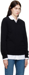 Comme des Garçons Shirt Black Lambswool Sweater