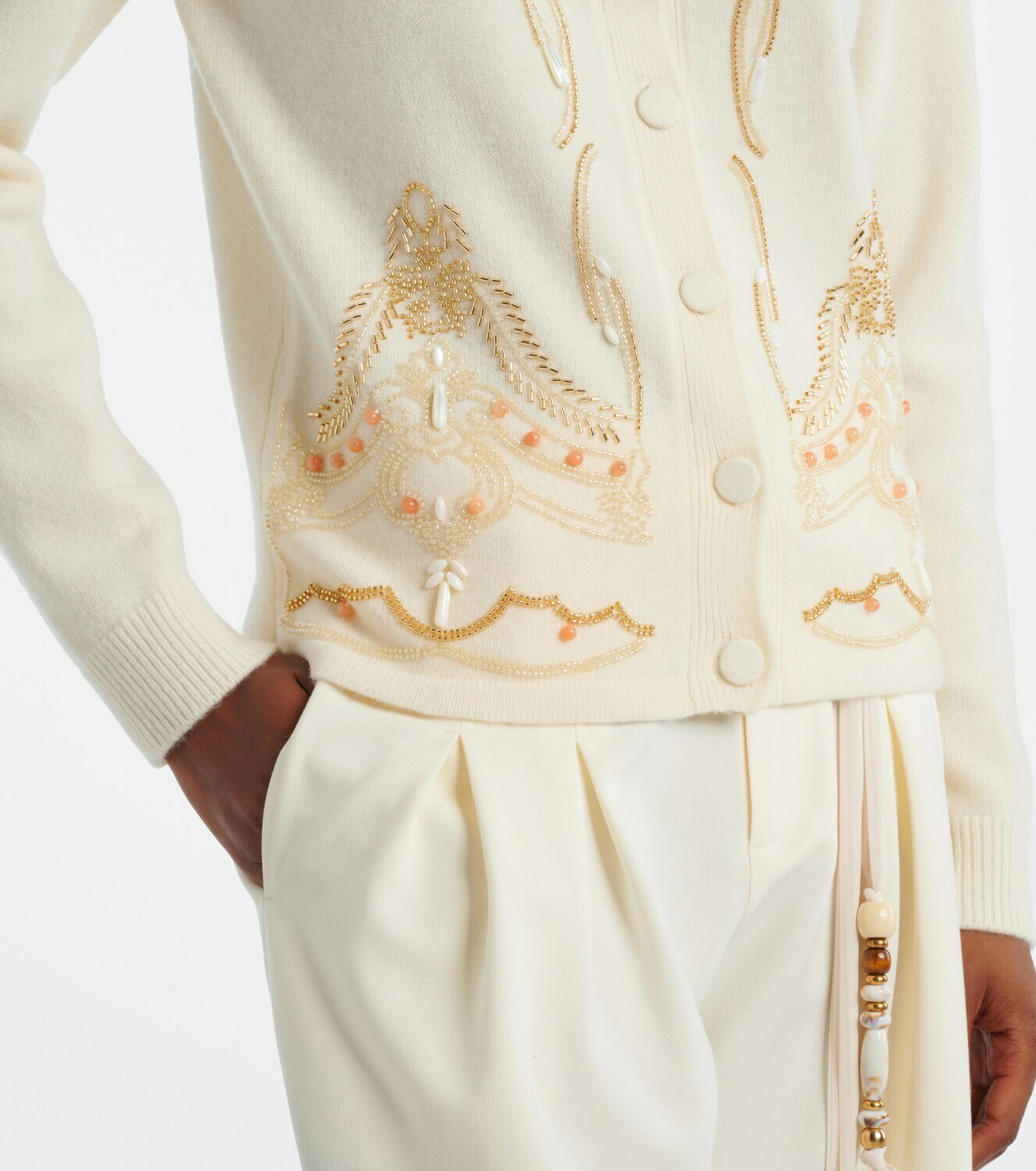 Xu Zhi Embellished wool cardigan