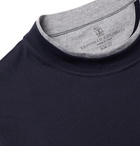 Brunello Cucinelli - Slim-Fit Layered Cotton-Jersey T-Shirt - Men - Navy