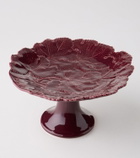 Cabana Vine Leaf ceramic cake stand