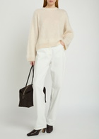 Brunello Cucinelli Brushed Wool-blend Jumper Cream