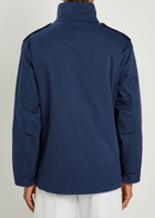 Valentino Garavani Funnel-neck Twill Coat Navy