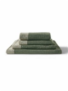 Cleverly Laundry - Set of Four Pinstriped Cotton-Terry Bath Towels