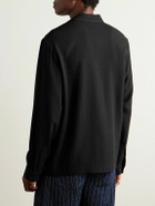 Séfr - Sense Camp-Collar Crepe Shirt - Black