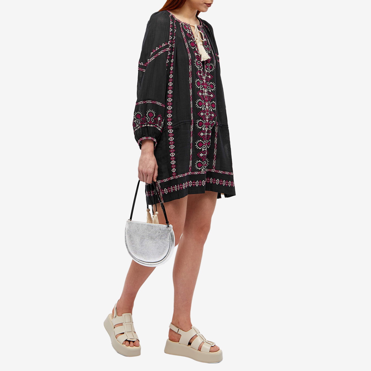 Isabel Marant toile Women's Parsley Dress With Embroidery in Faded Black Isabel  Marant Etoile