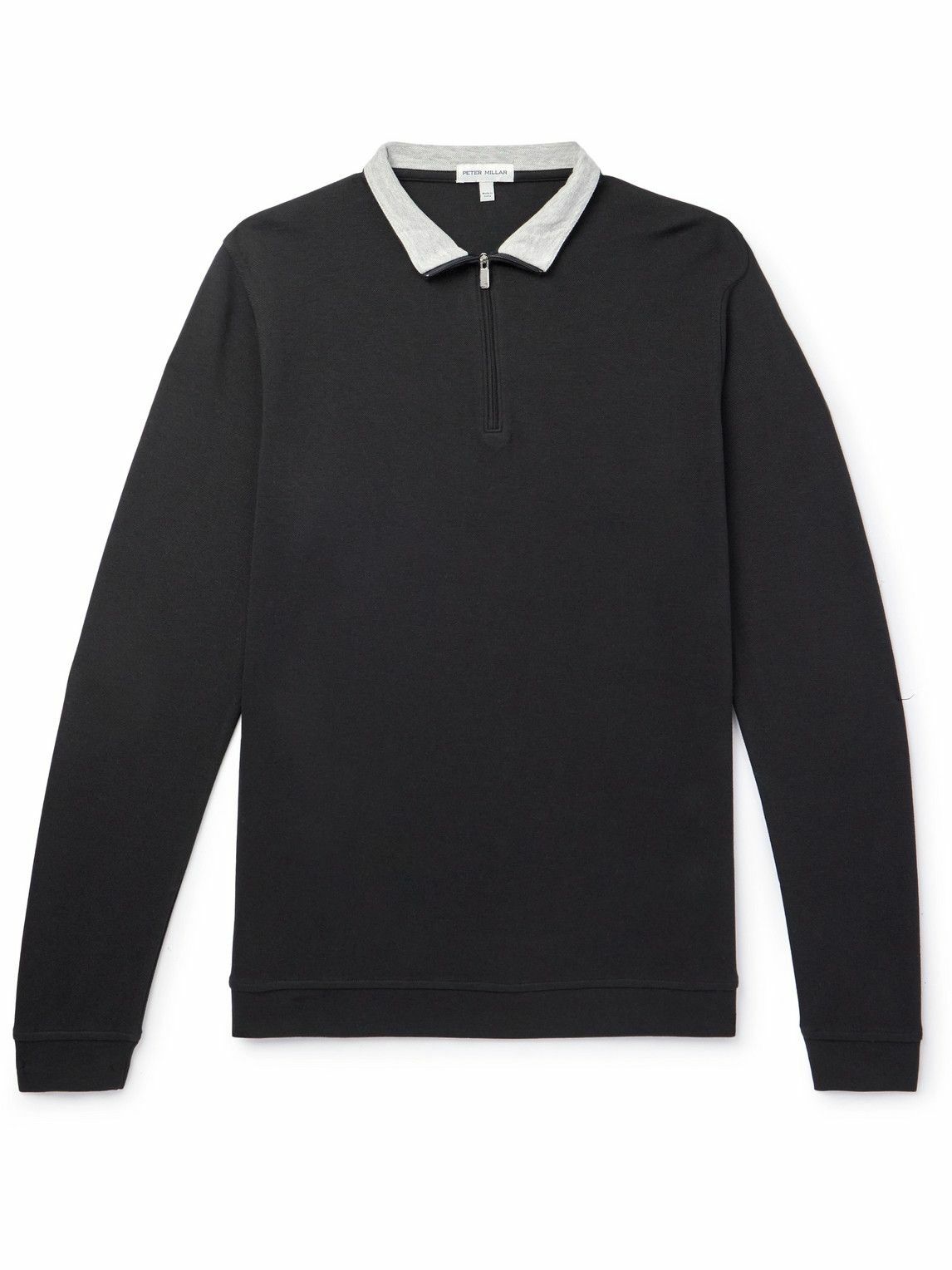 Peter Millar - Crown Cotton-Blend Jersey Half-Zip Sweatshirt - Black