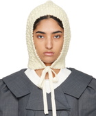 SHUSHU/TONG Off-White Tied Knit Beanie