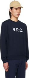 A.P.C. Navy Standard Grand 'V.P.C.' Sweatshirt