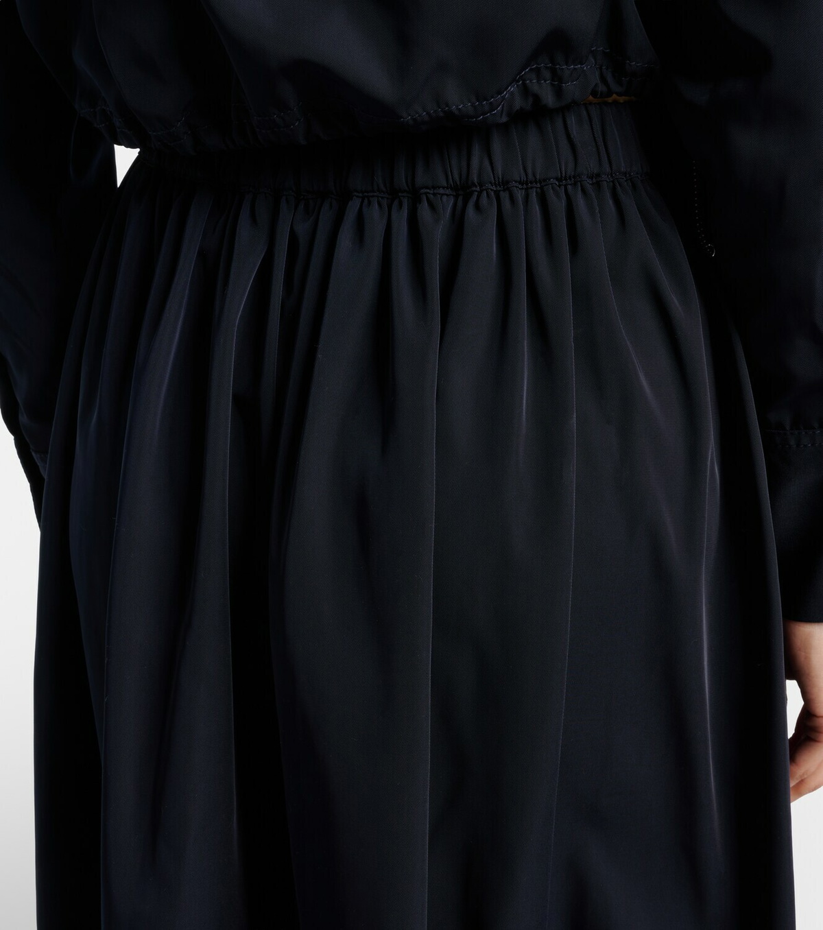 Veronica Beard Bates gathered taffeta midi skirt