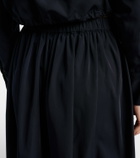 Veronica Beard Bates gathered taffeta midi skirt