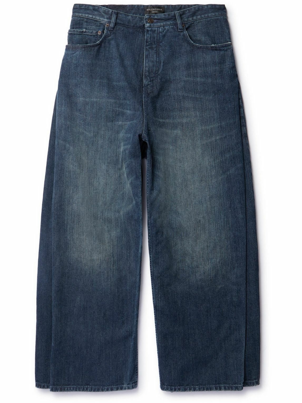 Photo: Balenciaga - Layered Wide-Leg Jeans - Blue