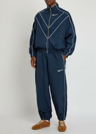 Willy Chavarria Bad Boy Logo-embroidered Shell Track Jacket Blue