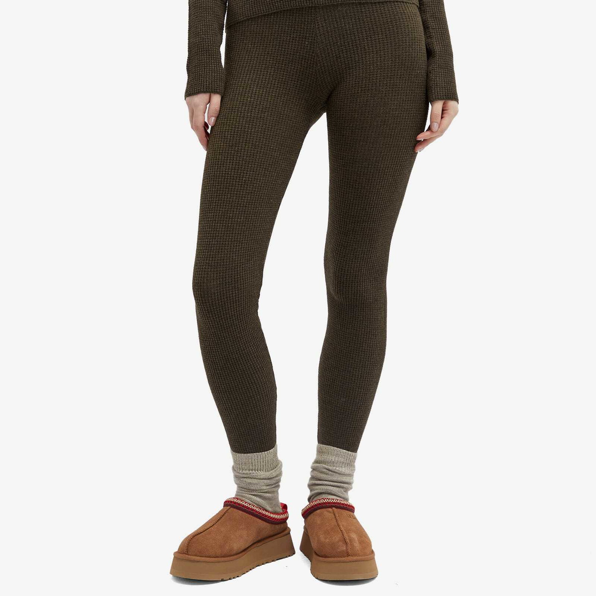 Fear of God ESSENTIALS Women's Waffle Leggings in Brown