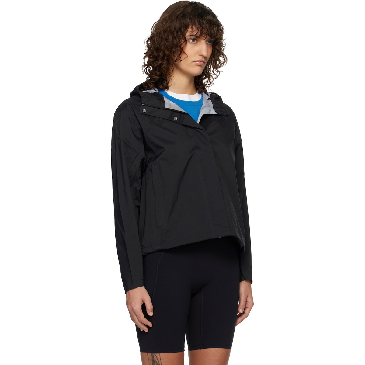 The North Face Black Voyage Rain 3L Hooded Rain Jacket