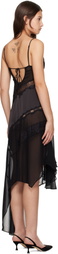 GUIZIO Black Leah Midi Dress