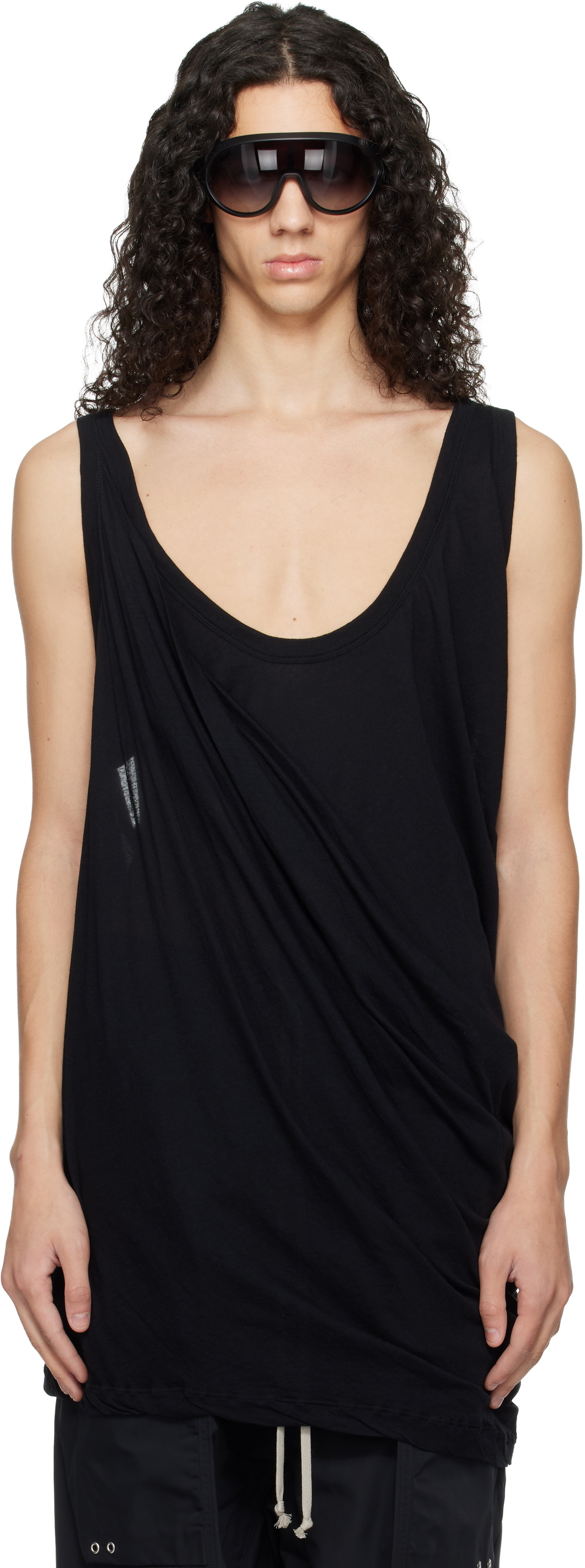 Rick Owens Black Lido Tank Top Rick Owens