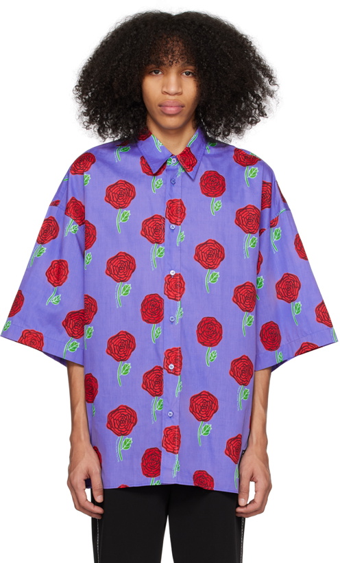 Photo: Versace Jeans Couture Blue Roses Shirt