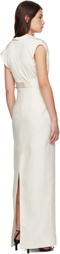GIA STUDIOS Off-White Tux Maxi Skirt