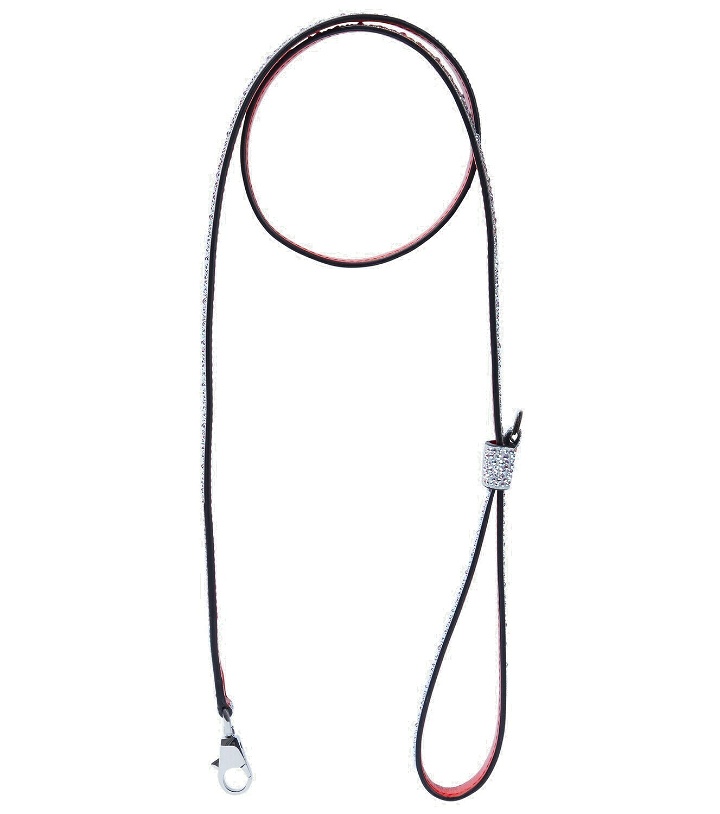 Photo: Christian Louboutin - Loubileash S embellished metallic suede dog leash