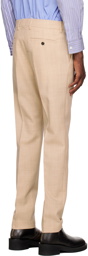 AMI Paris Beige Cigarette Trousers