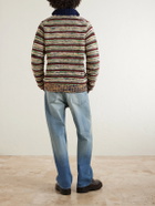 Sacai - Knitted Cotton-Blend Polo Shirt - Neutrals