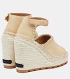 Stella McCartney Faux suede wedge espadrilles