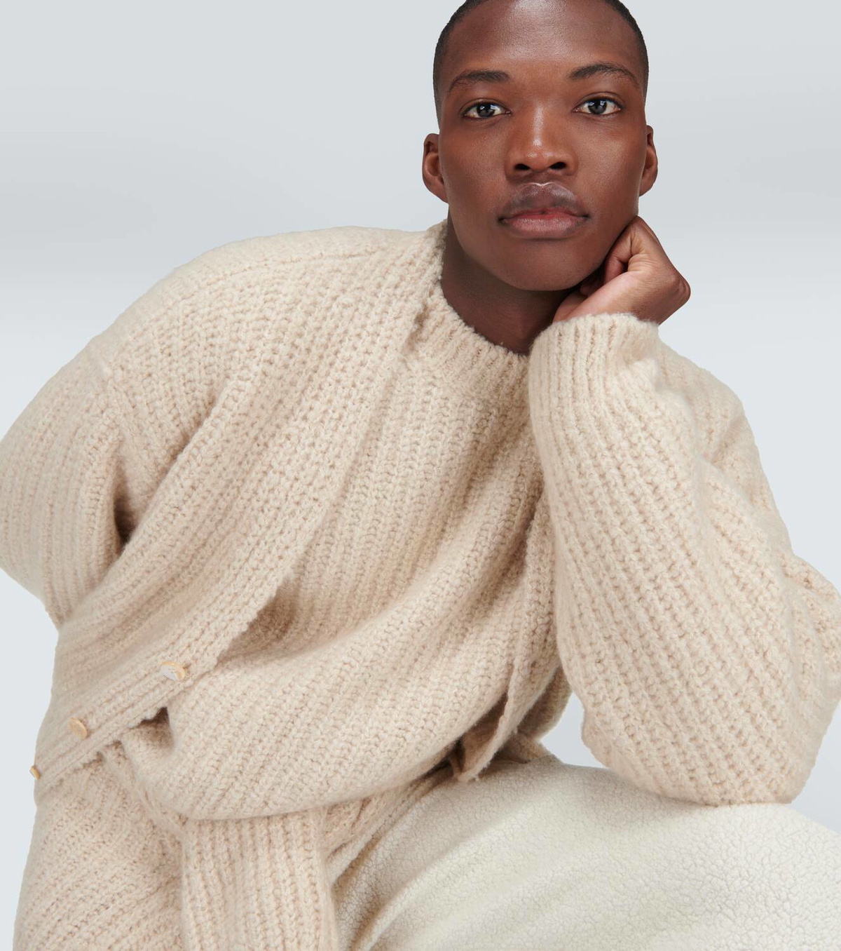 Loro Piana Ribbed-knit cashmere cardigan Loro Piana