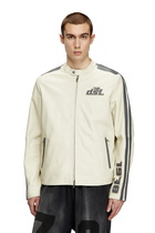 Diesel Biker jacket in perforated leather - Leather jackets - Unisex - White