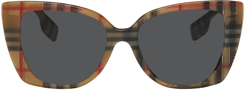 Oversized Burberry Check Acetate Sunglasses