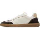 Versace Brown & White Greca Court Nappa & Suede Sneakers