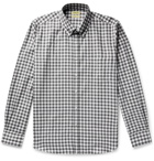 De Bonne Facture - Button-Down Collar Gingham Cotton-Twill Shirt - Gray