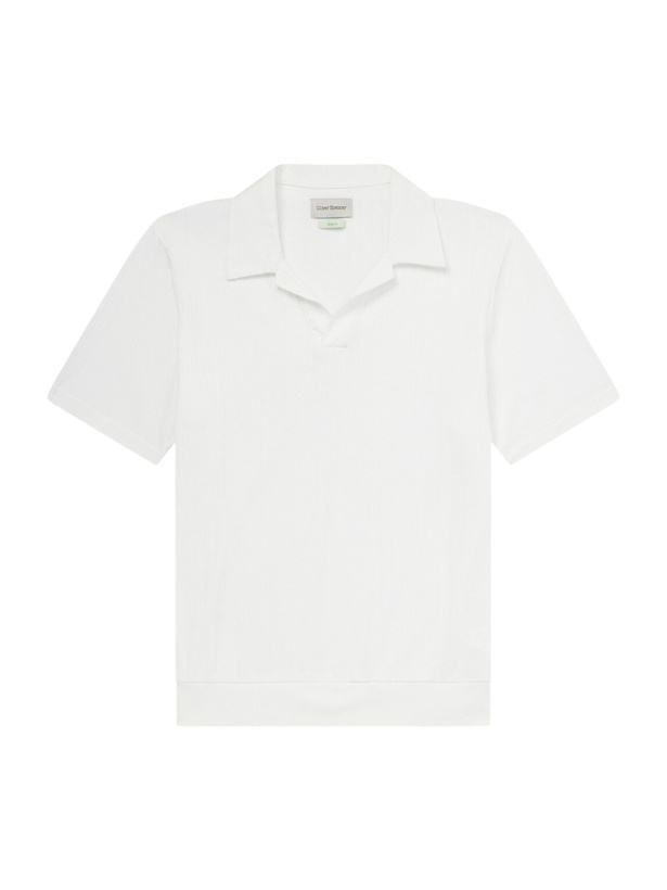 Photo: Oliver Spencer - Westcott Open-Collar Organic Cotton Polo Shirt - Neutrals