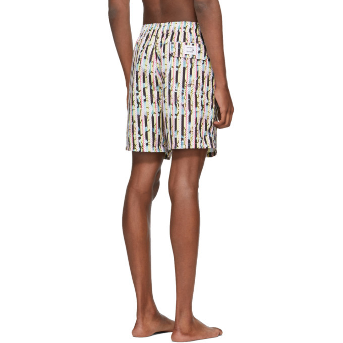Liam Hodges White and Multicolor Boardies Edition Light Premium Swim Shorts